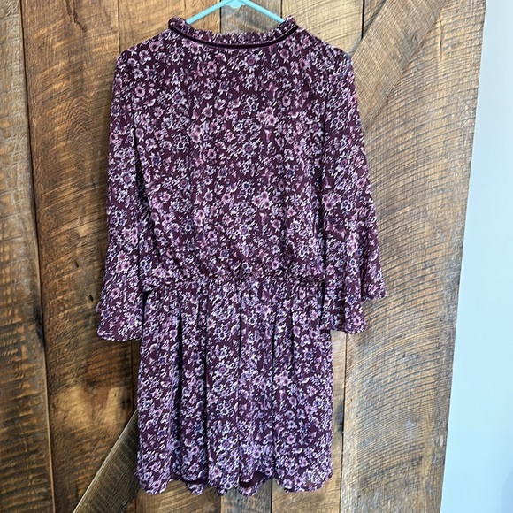 Speechless women’s wine rose floral bell sleeve dress size 1X - Picture 5 of 5